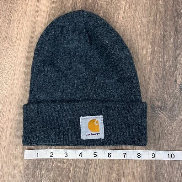 Carhartt Charcoal Gray Knit Beanie Winter Hat - Picture 5 of 6